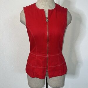 Versus Gianni Versace Vintage Zip Up Sleeveless Top